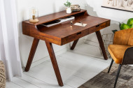 Massief bureau MONSOON 100 cm acacia bureau met een opvallende afwerking