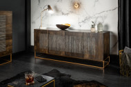 Massief dressoir XY 177cm mangohout met agaatsteen afwerking