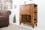 Massieve barkast MAKASSAR 85 cm Sheesham stenen huisbar