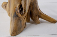Massieve bijzettafel ROOT 40cm teak met jaarringen