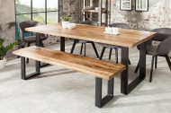 Massieve eettafel 200cm mangohout ijzer industrieel design