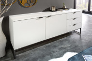 Modern dressoir X7 180cm wit mat gecoat afgeleid houtproduct met zwart frame