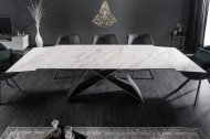 Moderne keramische eettafel PROMETHEUS 180-220-260uitschuifb marmerlook