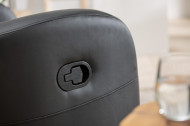 Moderne relax fauteuil HOLLYWOOD II zwarte tv fauteuil met ligfunctie