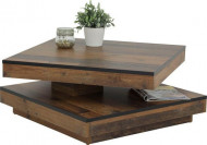 Moderne vierkant Salontafel 78cm met draaibaar blad