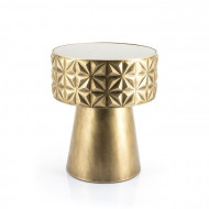 salontafel rond goud metaal