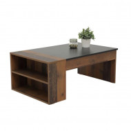 Salontafel tafelblad met heffunctie OLDWOOD REPLICA/ZWART 108cm