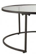 Salontafels Rond Metaal Zwart Set Van 2