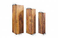 Set van 3 pilaren in drie verschillende maten MAKASSAR 80cm