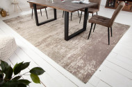 Vintage katoenen vloerkleed 350x240cm beige-grijs verwassen gebruikte look