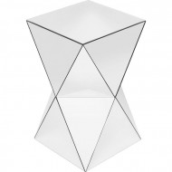 Bijzettafel Luxe Driehoek in spiegelglas 32x32cm