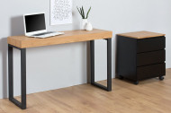 Bureau Eiken 120 cm eiken vintage met metalen frame