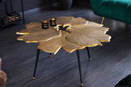 Decoratieve salontafel GINKGO 95cm goud zwart handgemaakt metaal