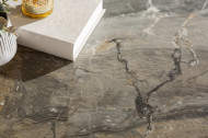 Design salontafel SYMBIOSE 100cm taupe keramiek in marmerlook