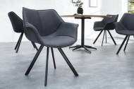Design Stoel Antiek Grijs THE DUTCH RETRO met armleuningen