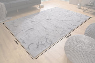 Design vloerkleed 240x160cm grijs katoen