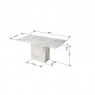 Eettafel Artistico Marmer 160x90