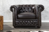 Elegante Chesterfield Coffee bruine fauteuil met knoopsluiting