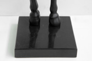 Extravagante vloerlamp BLACK HORSE 130 cm zwart paardenfiguur