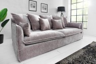 Grote bank HEAVEN 3-zits 210 cm taupe velours stof