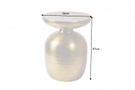Handgemaakte bijzettafel ORIENT 36 cm goud gehamerd design