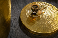 Handgemaakte bijzettafel ORIENT STORAGE H 48cm goud gehamerd design met opbergruimte
