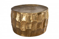 Handgemaakte salontafel ORGANIC ORIENT 68 cm goud gehamerd design