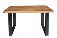 Industrieel design Massieve eettafel 120cm Sheesham Hout