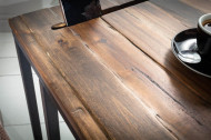 Industriële bijzettafel SCANDINAVIA 43cm acaciahout met tablethouder