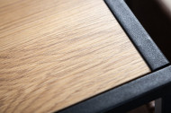 Industriële Bijzettafel zoals Laptoptafel 48 cm eiken look bijzettafel met plank