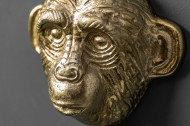Kapstok Apen set van 3 Haken 25 cm goud