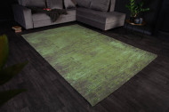 Luxe katoenen vloerkleed 240x160cm smaragdgroen oosters patroon