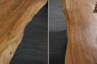 Massief boomstam eettafel MAMMUT NATURE 200 cm acacia massief hout 6 cm dik blad
