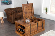 Massief houten salontafel BODEGA 100 cm Sheesham steen Home barkast