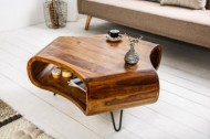 Massief sheesham hout salontafel met onder opbergruimte