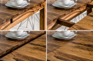 Massief Sheeshamhout Eettafel PURE 160-240cm met Verlengbare platen
