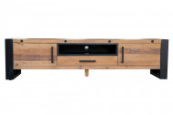Massief tv-lowboard THOR 200 cm grenenhout in industrieel design