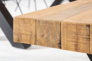 Massieve bank THOR 200 cm natuurlijk gerecycled grenenhout in industrieel design