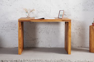 Massieve consoletafel MAKASSAR 100 cm Sheesham Stone Finish bureau
