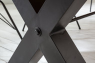 Massieve eettafel ROAD 200cm naturel gerecycled grenen industrieel design X-frame