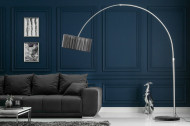 Moderne booglamp Black Bird 230 cm zwart met marmeren voet