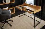 Moderne Eigentijds Design bureau 120cm eiken twee lades en opbergruimte