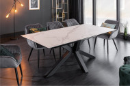 Moderne keramische eettafel Bella 180-225 cm uitschuifbaar in marmerlook
