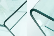 Moderne vierkant glazen transparant salontafel FANTOME 70 cm