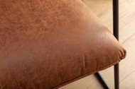 Retro fauteuil antiek lichtbruin met sierstiksels