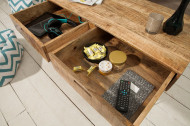 Retro mango hout salontafel met lades 100 cm