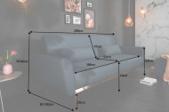 Slaapbank Stof blauw 208 cm 3-zits inclusief kussens