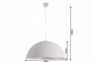 Stijlvol hanglamp GLOW 50cm beton zilver