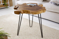 Unieke bijzettafel WILD 60cm teakhouten salontafel