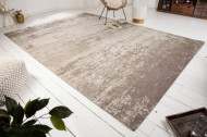 Vintage katoenen vloerkleed 350x240cm beige-grijs verwassen gebruikte look